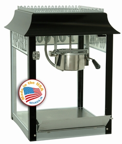 4oz - Black & Chrome Popcorn Machine by Paragon